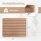 Costway 23.5" x 19" Bath Mat HIPS Spa Shower Mat for Bathroom with Non Slip Foot Pads Brown/White